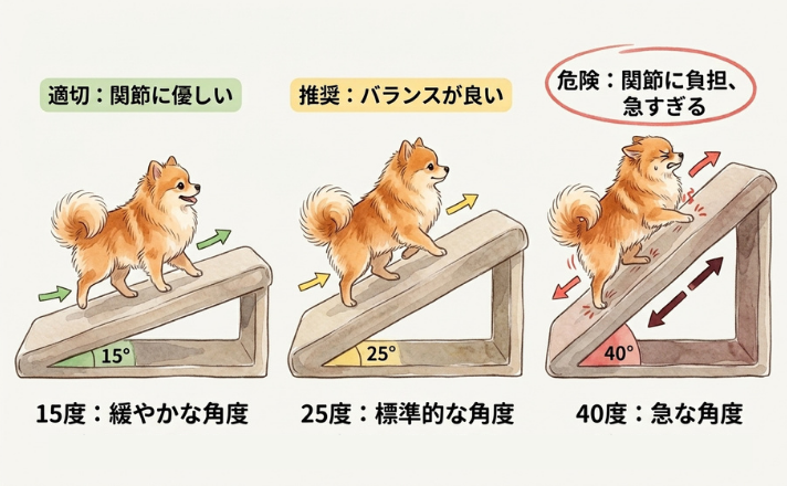 スロープの角度比較